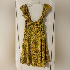Old Navy Whimsical Yellow Floral Dress Size L